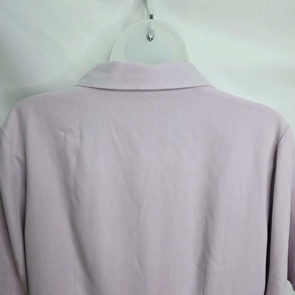 Pendleton Lavender Button Front Short Sleeve Silk… - image 11